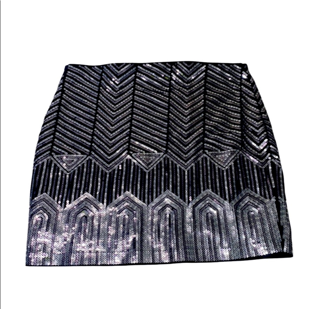 EXPRESS sequined mini skirt medium